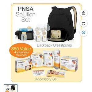 Medela Black Backpack Breastpump Set